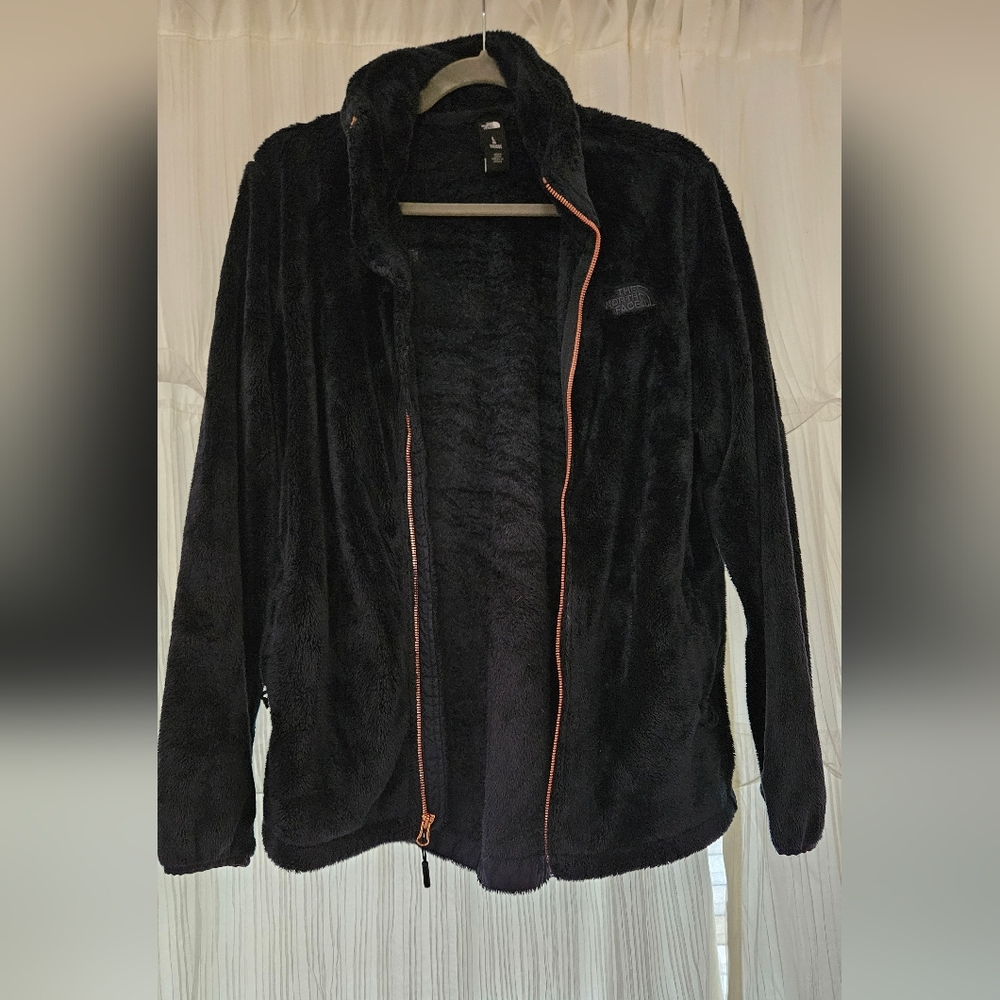 The North Face Black Teddy Jacket with Orange Accents
